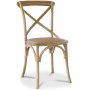 Paris spisegruppe 180 cm bord sort + 6 Gaston spisestole i naturen