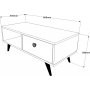 Vilamo sofabord 96 x 44,5 cm - Fyrretr/antracit