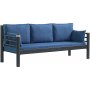 Kappis 3-personers udendrs sofa - Sort/bl