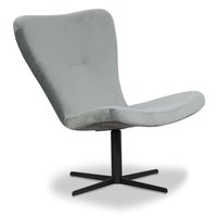 Spekeröd designer lænestol - Lysegrå (Fløjl) / Sort Spekeröd designer lænestol - Lysegrå (Fløjl) / Sort