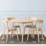 Rundt spisebord i egetr 90 cm + Pletfjerner til mbler