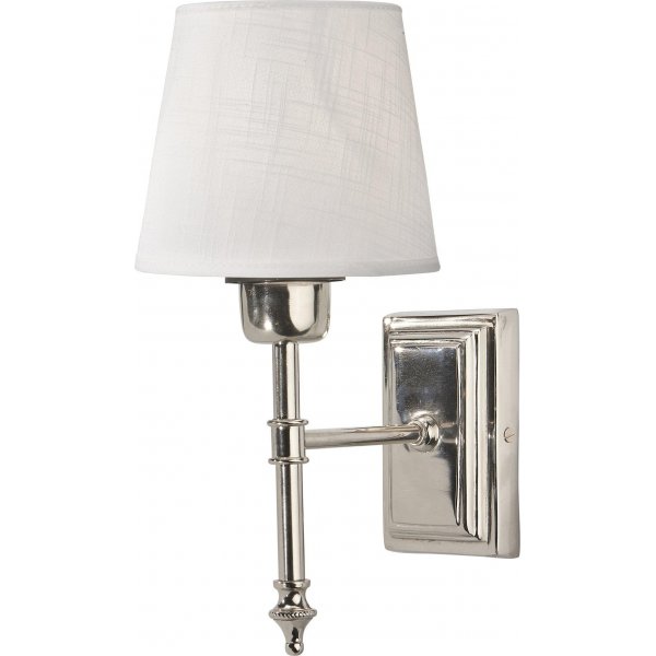 Klassisk vglampe - Krom/hvid - 27 cm