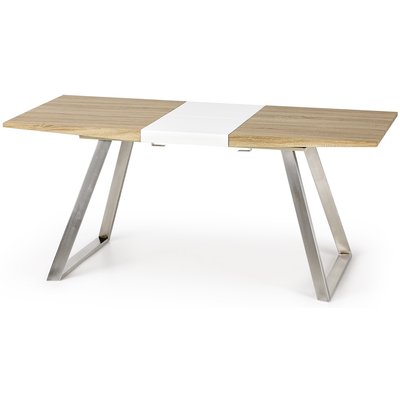 Cajsa spisebord 130-170 cm - Hvid/eg
