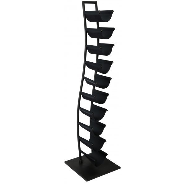 Cartier vinreol til 10 flasker - Sort / Lder