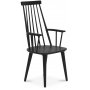Mellby spisegruppe 180 cm bord med 6 sorte Dalsland Cane stole med armln