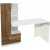 Domingos skrivebord 120x61,8 cm - Hvid/valnd