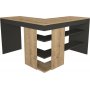 Stylo hjrne skrivebord 120/120x45 cm - Safir/antracit