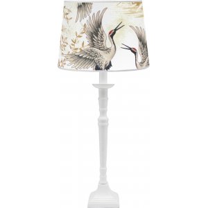 Salon bordlampe - Hvid/beige