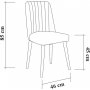 Vina 1048 spisegruppe - Hvid/mrkebl