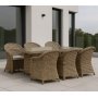 Udendrsgruppe: 6 stole og bord 200 x 100 cm rotting - Hampton/Mercury