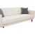 Berjer 3-personers sovesofa - Creme/valnd