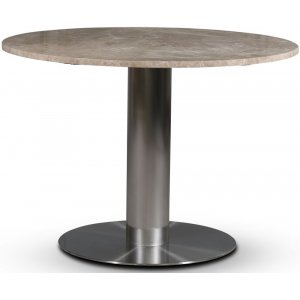 SOHO spisebord 105 cm - Brstet aluminium / Beige Empradore