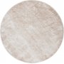 Skinnende tæppe Ø200 cm - Beige