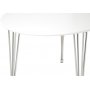 Brick ovalt spisebord 180 cm - hvid/krom