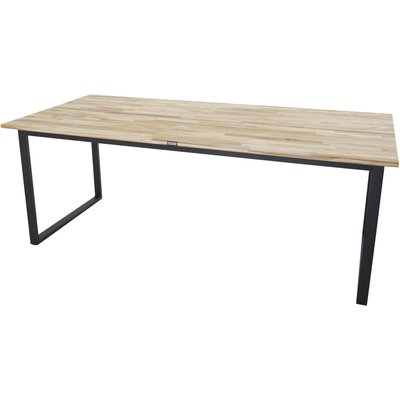 Spisebord Regald 200 cm - Sort / Naturtr