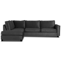 Brandy Loungesofa XL åben ende til venstre - Sølvgrå (fløjl) Brandy Loungesofa XL åben ende til venstre - Sølvgrå (fløjl)