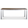 Alva spisebord 190x90 cm - Teak / Galvaniseret stl