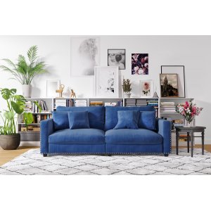 Avenue 4 personers sofa med nitter - Alle farver