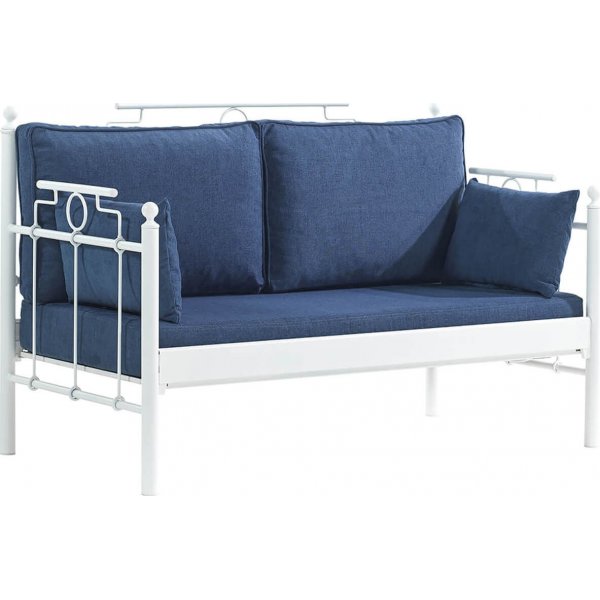Hampus 2-personers udendrs sofa - Hvid/bl