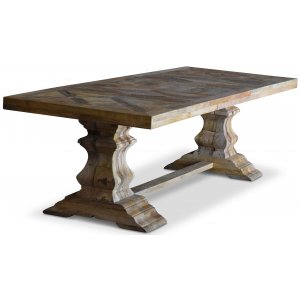 Palma spisebord Rustikt 280 cm - Genbrugt drivtmmer + Mbelplejest til tekstiler