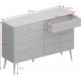 Softline kommode med 8 skuffer - Hvid