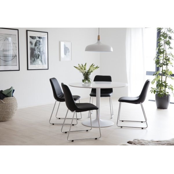 Ibiza spisebord - hvid / hvid - 110 cm