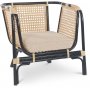 Marbella lnestol - Rattan/sort