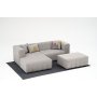 Beyza mini divan sofa venstre - Lysegr
