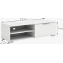 Match media bnk 115,7 x 39,9 x 33,1 cm - Hvid