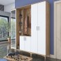 Esa hallmbler 180 x 37,5 x 198,6 cm Variant B - Valnd/hvid