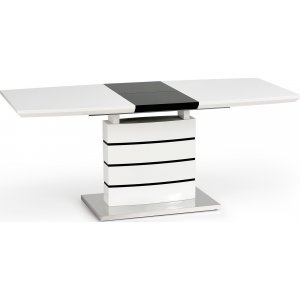 Adine spisebord 140-180 cm - Hvid/sort