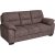 Albert 3-personers sofa i brunt mikrofiberstof