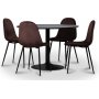 Seat spisegruppe, spisebord med 4 Carisma fljlstole - Sort / Bordeaux
