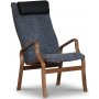Lammet lnestol i freskind scandinavian grey - Brunbejdset eg