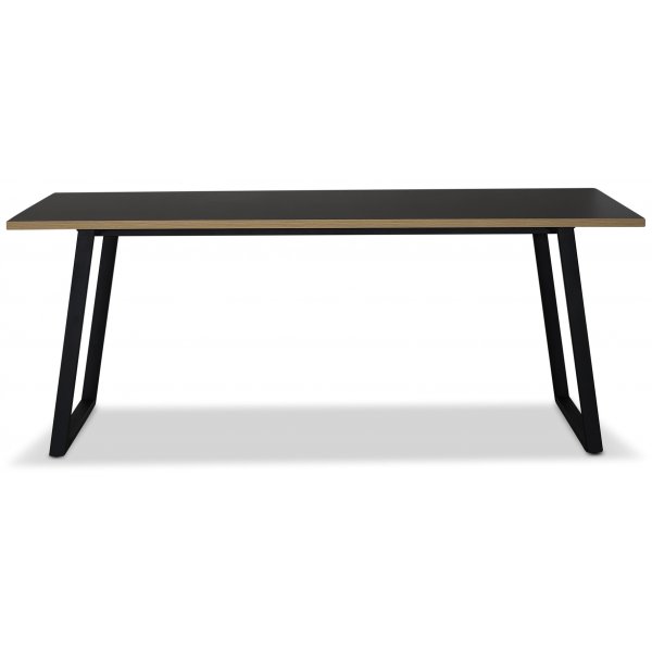 Edge spisebord 190x90 - Sort hjtrykslaminat (HPL)