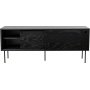 Volume mediebnk 132 cm - Sort