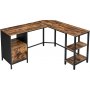 Rami hjrne skrivebord med skuffe 137/150 x 50 cm - Brun/sort