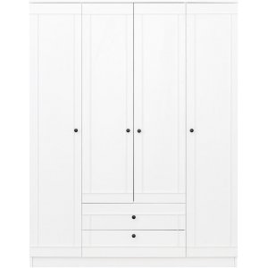 Lia garderobe 140 x 52 x 210 cm - Hvid