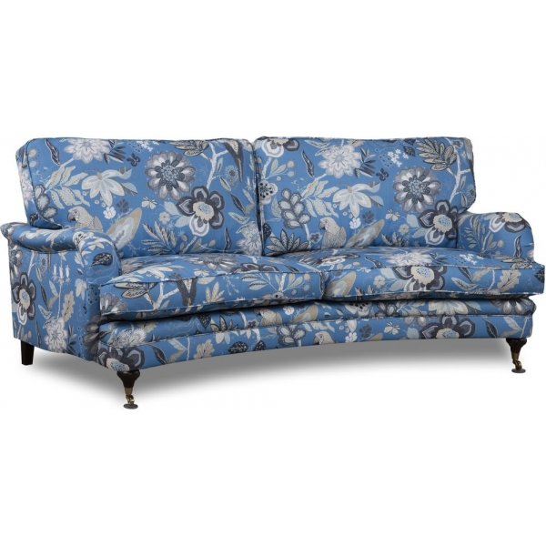 Spirit 3-personers buet Howard sofa i blomstret stof - Eden Parrot Blue