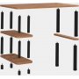Moon skrivebord 120x70 cm - Sort/fyr
