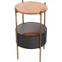Pergo sidebord med kurv 40 cm - Sort/eg