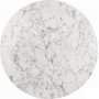 Kan forlnges rundt om spisebordet 100x168 x 100 cm - Hvid marmorlaminat