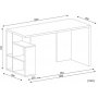 Laban skrivebord 120x60 cm - Hvid/cordoba