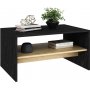 Apollon sofabord 90 x 45 cm - Sort marmor/safir/eg