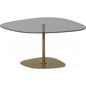 Soho sofabord 85 x 67 cm - Mrkegr/guld