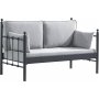 Lalas 2-personers udendrs sofa - Sort/fume