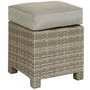 Rosario skammel i rattan 40x40 cm - Lysegr