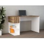 Alphonzo skrivebord 121,8x60 cm - Hvid/valnd