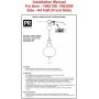Hamilton loftslampe - Klart glas/sort - 30 cm