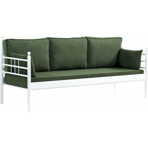 Manyas 3-personers udendrs sofa - Hvid/grn